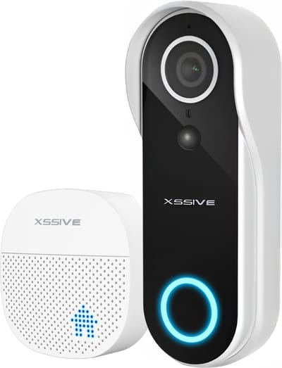 Xssive Video Deurbel met Camera - Bedraad & Draadloos - Slimme Draadloze Deurbel met Camera WiFi | Inclusief Chime | Full HD Videodeurbel | Nachtzicht & PIR Bewegingssensor | Geschikt voor iPhone, Samsung, Android | Zonder Abonnement