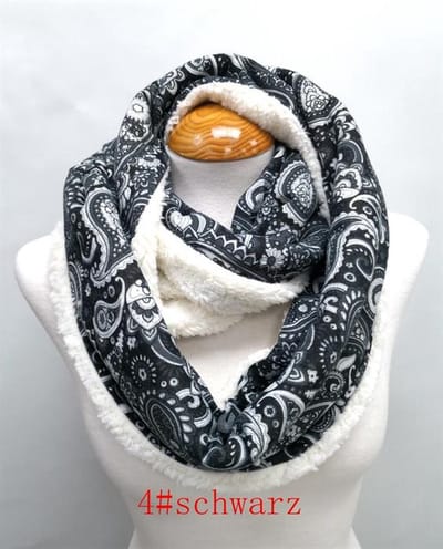 Ronde dames winter colsjaal Froukje paisleymotief zwart wit grijs antraciet