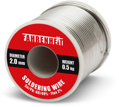 Professioneel Soldeertin op Rol soldeerdraad Sn60/Pb40 - 2,0 mm, 0,5 kg, 2% flux voor zwaar en duurzaam soldeerwerk in veeleisende toepassingen [55079]