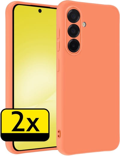Hoesje - 2 Stuks - Geschikt voor Samsung Galaxy A56 - Sterk & Shockproof - Case Siliconen - Back Cover - Telefoon Hoes - Telefoonhoesjes - Perzik
