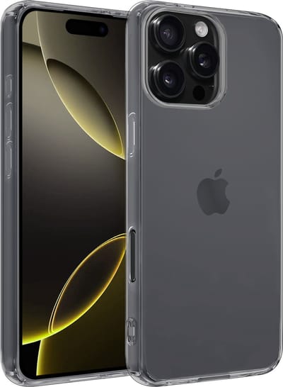 Hoesje - Geschikt voor Apple iPhone 16 Pro - Sterk & Shockproof - Hoes Cover - Siliconen Case - Telefoonhoesjes - Transparant