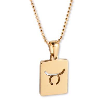 Marama - Ketting Sterrenbeeld Stier - 18K verguld goud - stainless steel - horoscoop - damesketting - ballchain - zodiac - cadeau dames - ketting met hanger