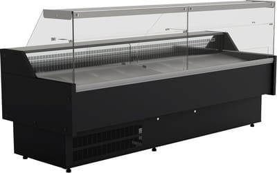 Combisteel Koeltoonbank Zwart - Morris - +1°C/+10°C - Statisch - Gekoelde Reserve - 2584x1095x1280mm