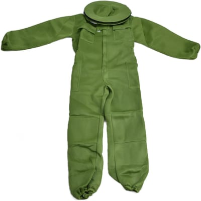 Vêtements de Protection Apicole Maille Respirante avec Chapeau à Voile Ronde Détachable pour Apiculteur brown