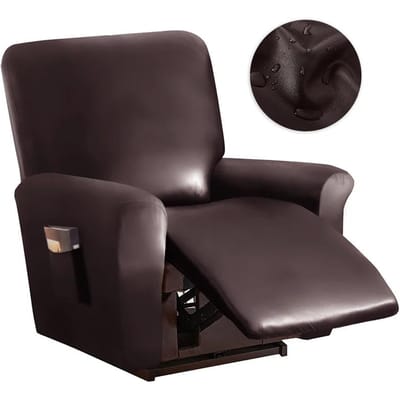 PU Leer Fauteuilhoes 1/2 Zits Waterdichte Fauteuilhoes Elastische Relax Enkele Bank Overtrekken voor Woonkamer Decoratie