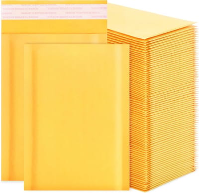 Bubble Enveloppen 4x7 Inch - Geel - 100 stuks - Beschermende Padded Enveloppen voor Verzending