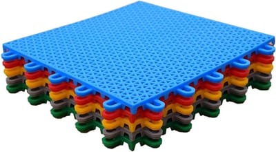 Sport Vloertegels - Modulaire Tegels - Buiten Sporten - Snelle Drainage - 25x25 cm - Groen