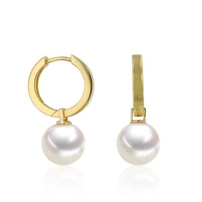Luna-Pearls - 311.2136 - Oorbellen - Dames - 585 Geelgoud - Zoetwatercultuurparel Ming