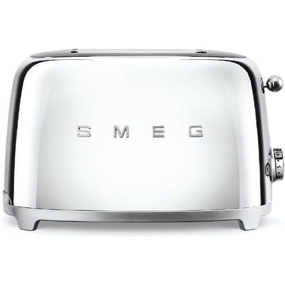 SMEG TSF01SSEU Broodrooster - 2 Sleuven - 950W - 6 Bruiningsstanden - Ontdooifunctie & Opwarmfunctie - '50s style - Steel