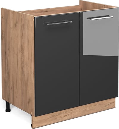 Vicco Fame-Line Wastafelkast – 80 cm zonder werkblad Antraciet Hoogglans