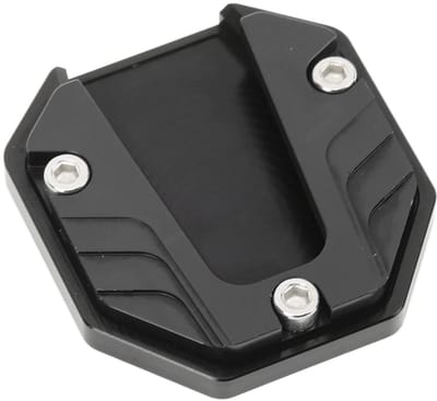 Allecto - Motorfiets Zijstandaard Plaat Pad - Universele Kickstand Pad Extender - Slijtvast en Stevig - Zwart - Geschikt voor Zachte Oppervlakken