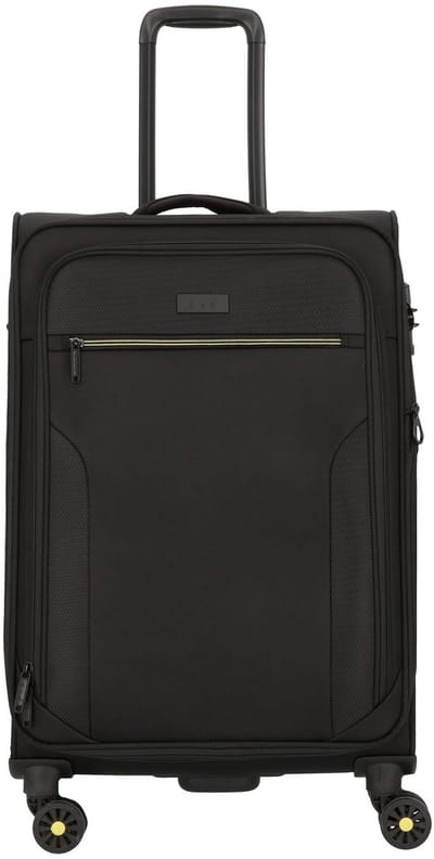 d & n Travel Line 9704 4 wielen Trolley M 68 cm met uitbreidingsplooi - Zachte bagage - TSA slot - black