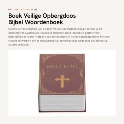Dailygoods- Opbergdoos Veilig - Geheime Lock Box - Combinatieslot - Houten - Ergonomisch - Stevig Gebruik - Kluis
