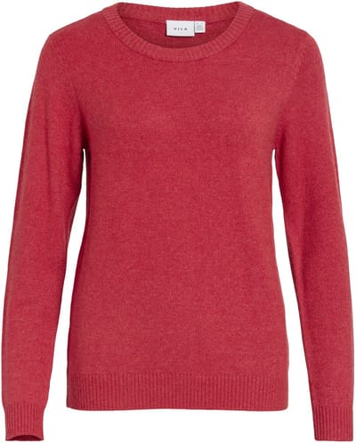VILA - VIRIL O-NECK L/S KNIT TOP - NOOS - Dames - Gebreide truien