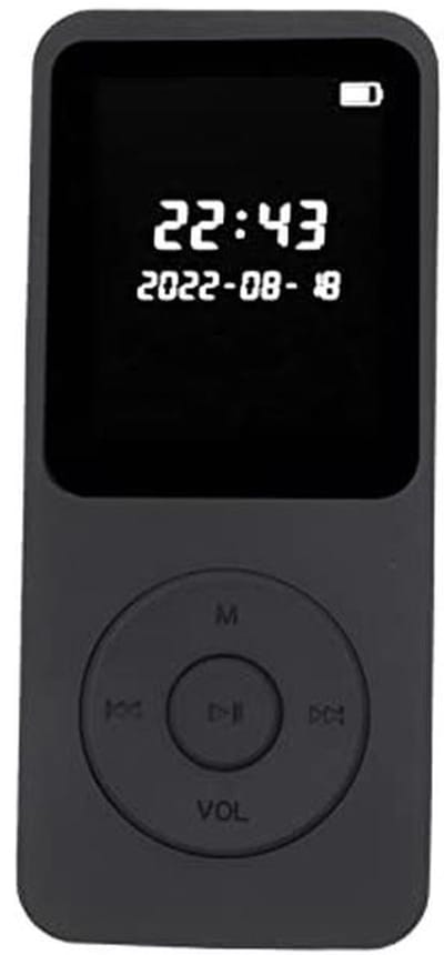 Bluetooth 5.0 MP3-speler, Draagbare Digitale MP3 MP4-speler met 1,77-inch Scherm HiFi-geluidskwaliteit Muziekspeler, Ondersteunt Ebook, FM-radio, Spraakopname (Zonder geheugenkaart)