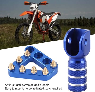 Gear Lever Tip Rear Brake Pedal Step Tip Set - Aluminium - Geschikt voor 125 150 200 250 350 SX SXF EXC - Blauw
