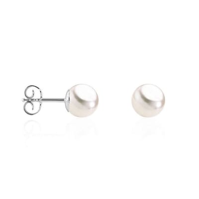Luna-Pearls - 311.1210 - Oorstekers - Dames - 585 Witgoud - Zoetwatercultuurparel