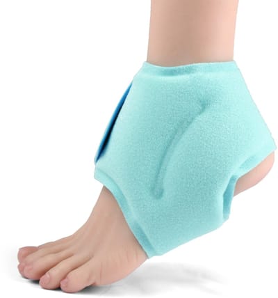 carmdering - Enkel Cold Pack - IJspakking - Koude Therapie - Herbruikbaar, warm/koud, 41×19×1,6 cm - Met klittenband, geschikt voor links en rechts - Voor pijnverlichting, zwelling, sportblessures, plantaire fasciitis, achillespees - Geen water nodig