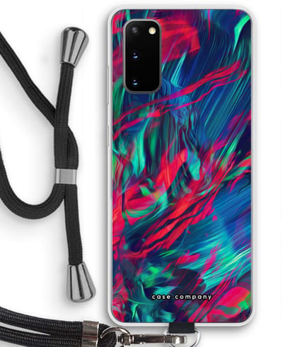 Case Company® - Hoesje met koord geschikt voor Samsung Galaxy S20 hoesje met Koord - Pilgrims Of The Sea - Telefoonhoesje met Zwart Koord - Bescherming aan alle Kanten en Over de Schermrand