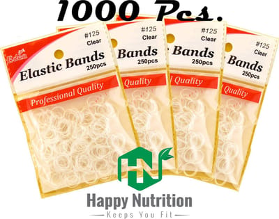 1000 stuks Elastic bands - Elastieken bandjes - Elastiekjes - Doorzichtige Elastieken - Doorzichtig - Haarelastiek - Klein