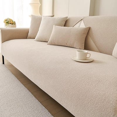 Moderne effen kleur bankhoes universeel voor alle seizoenen anti-kras bankhoes chenille anti-slip hoesdoek bankkussen 70x90cm 1pcs