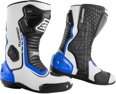 Bogotto Race-X Motorlaarzen Wit Blauw Zwart - Laars