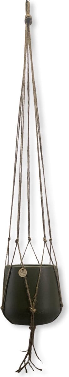 Minimalistische Plantenhanger - Jute - 100 cm lang - Geschikt voor Pot met Diameter t/m 20 cm - Handgemaakt in ons Macramé Atelier - Prijs per Stuk - Let op: Exclusief Pot - Inclusief Verzendkosten