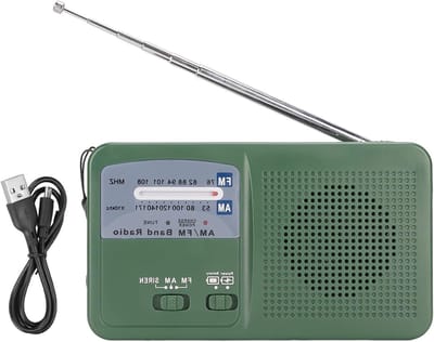 Noodradio Zaklamp - Dynamo Radio - Outdoor Activiteiten - Hand Crank Opladen - 500 mAh - Groen
