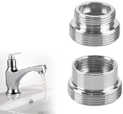 Dailygoods - Faucet Adapter - 2 Stuks - Metalen Kwaliteit - 16mm naar 22mm - 22mm naar 16mm - Voor Keuken en Badkamer - Geschikt voor Filters en Slangen