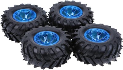 Monster Truck Banden - RC Banden Set - RC Auto Rijden - Hoge Druksterkte - 118 mm Diameter - Blauw