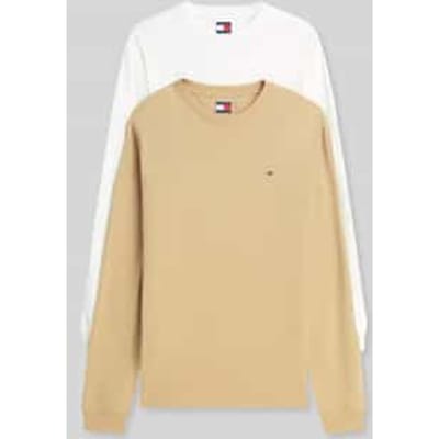 regular fit shirts met lange mouwen van puur katoen in set van 2