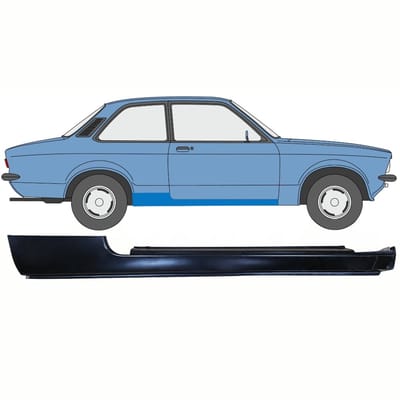 Volledige dorpel voor Opel Kadett C 1973-1979 / Rechts