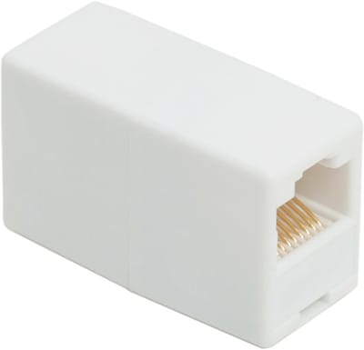 5x RJ45 Koppelstuk Cat5 – 8P8C Socket-naar-Socket – UTP Netwerk Coupler – Rechtstreekse Verbinding – Wit - 5 Stuks [05228]