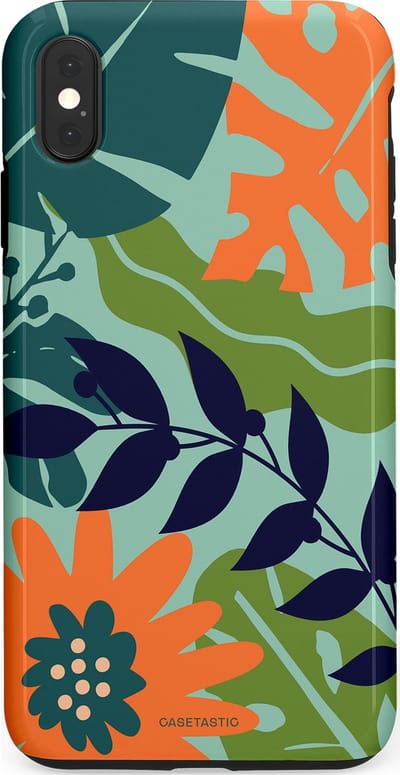 Casetastic Hoesje Geschikt voor Apple iPhone Xs Max - Stijlvolle Beschermende Duo-layer Case - Wildbloei