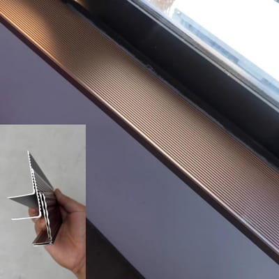 Antislip Trapneuzen - Randbeschermer Profiel - Veilig Lopen - Duurzame Aluminium Legering - 122 cm Lengte - Champagne