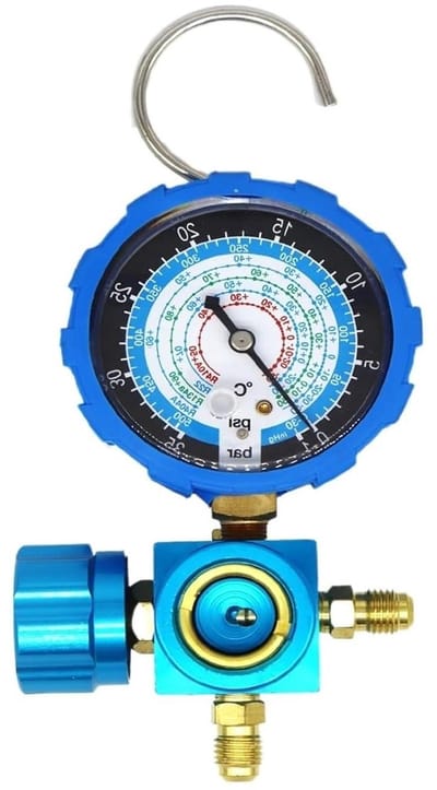 Manometer Set - Drukmeter - Koelmiddel Meten - Visueel Display - 200 PSI - null