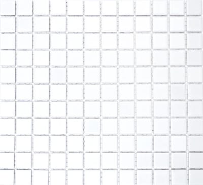 Mozaïektegels Keramiek - Muur Tegels - Badkamer Keuken - Vochtbestendig Glanzend - 33x30cm Mat - Wit