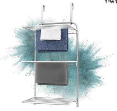 RFWR® Praktisch Deur Wasrek - Ruimtebesparend Droogrek met 11 Meter Waslijn en 3 Uitklapbare Vleugels