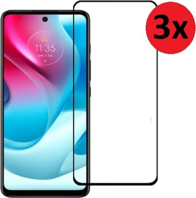 Full Screenprotector Geschikt voor Motorola Moto E30 - Motorola Moto E40 - Motorola Moto E30 - Motorola E40 Full Tempered Glass 3x