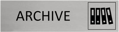 CombiCraft Aluminium deurbordje Archive 165x45mm met tape - per stuk