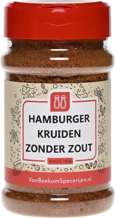 Van Beekum Specerijen - Hamburger Kruiden Zonder Zout - Strooibus 120 Gram