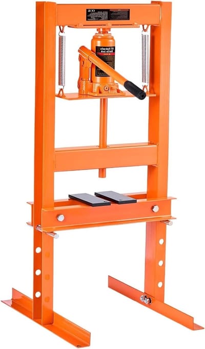 Hydraulische Werkplaatspers - H-Frame Pers - Onderdelen Monteren - 6 Ton Capaciteit - Universele Pasvorm - Zwart