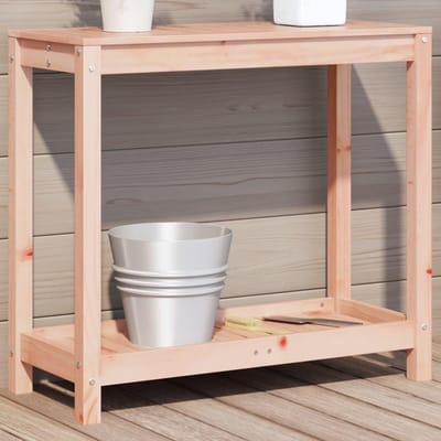 Pottafel met Plank - Plantentafel Bloementafel - Planten Presenteren - Massief Douglas Hout - 825x35x75 cm - Niet gespecificeerd