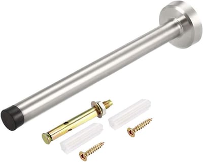 Deurstopper Wandmontage - Deur Buffer - Muur Beschermen - Rubberen Buffer - 200 mm Hoog - Zilver
