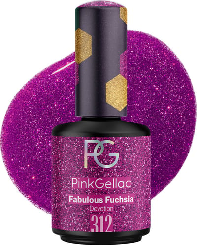 Pink Gellac Gellak - 312 Fabulous Fuchsia 15ml - Roze Gel Nagellak - Gellac - Gel Nagels Producten