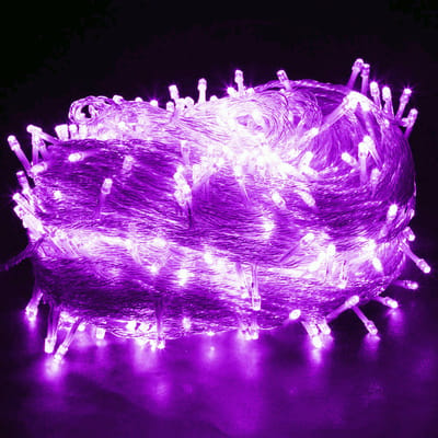 Rosnek 20m 200 LEDs Paars Licht LED Lichtsnoer - KerstverLichting met 8 Modes - Koppelbare - Kerstdecoratie voor Binnen & Buiten