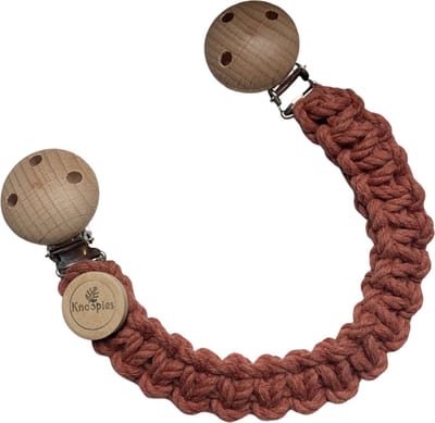 Knoopies Knuffelkoord - Rood/Roestbruin - Katoenkoord - Handgemaakt in ons Macramé Atelier - Prijs per Stuk - Inclusief Verzendkosten
