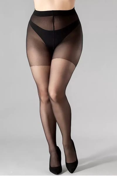 Giulia Positive Style 20 - Panty - Grote Maten - Plus Size - Maatje Meer - 20 Denier - 2XL - Zwart