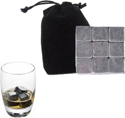 Elegante herbruikbare whiskystenen van graniet - perfect voor het koelen van dranken zonder verdunning en behoud van aroma