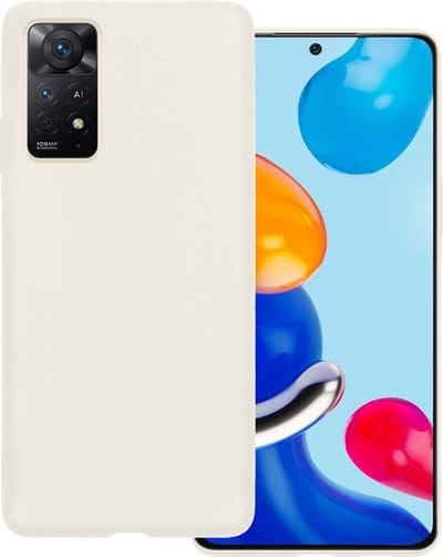 Hoesje Geschikt voor Xiaomi Redmi Note 11s - Sterk & Shockproof - Hoes Cover - Siliconen Case - Wit